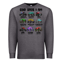 Charcoal Heather god says i am Premium Sweatshirt - MaliasSmallBusiness