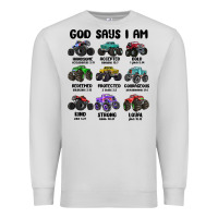 Dove Grey god says i am Premium Sweatshirt - MaliasSmallBusiness