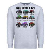 Heather Grey god says i am Premium Sweatshirt - MaliasSmallBusiness