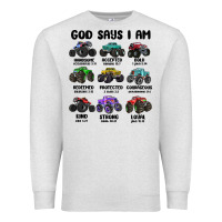 Oatmeal Heather god says i am Premium Sweatshirt - MaliasSmallBusiness