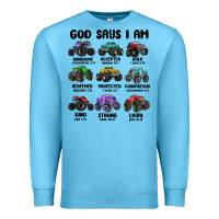 Ocean Blue god says i am Premium Sweatshirt - MaliasSmallBusiness