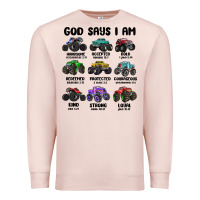 Pale Pink god says i am Premium Sweatshirt - MaliasSmallBusiness