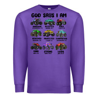 Purple god says i am Premium Sweatshirt - MaliasSmallBusiness