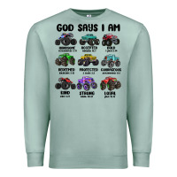 Seafoam god says i am Premium Sweatshirt - MaliasSmallBusiness