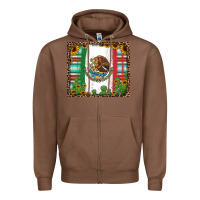 Chestnut mexican flag background with cactus and sunflower tumbler Zipper Hoodie - Jasminsmagicworld