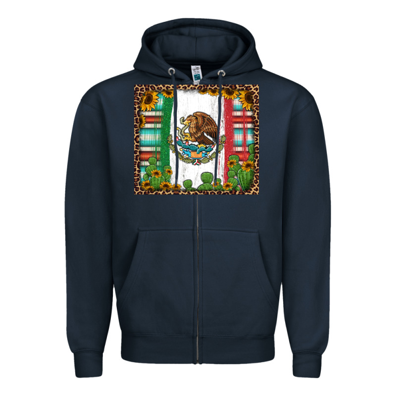 Mexican Flag Background With Cactus And Sunflower Tumbler Zipper Hoodie by Jasminsmagicworld | Teevron