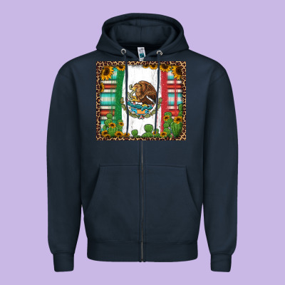 Mexican Flag Background With Cactus And Sunflower Tumbler Zipper Hoodie Designed By Jasminsmagicworld