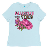 Baby Blue valentines day valentine vıbes Ladies Tee - AdoDesignShop