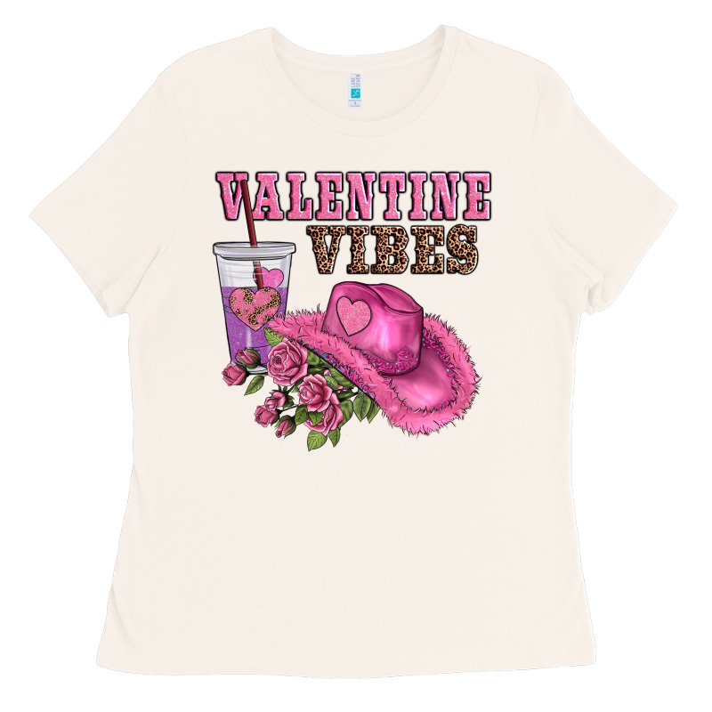 Valentines Day Valentine Vıbes Ladies Tee by AdoDesignShop | Teevron