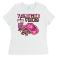White valentines day valentine vıbes Ladies Tee - AdoDesignShop