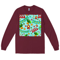 Burgundy class of 2022 graduation seamless pattern Long Sleeve Tee - BundleAndBundleShop