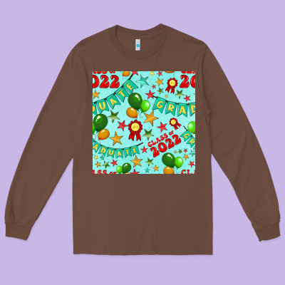 Class Of 2022 Graduation Seamless Pattern Long Sleeve Tee Designed By Bundleandbundleshop
