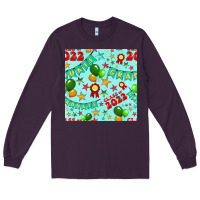 Plum class of 2022 graduation seamless pattern Long Sleeve Tee - BundleAndBundleShop