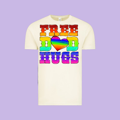 Lgbtq Free Dad Hugs Vintage Tee Designed By Hra Design Shop