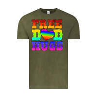 Vintage Olive lgbtq free dad hugs Vintage Tee - HRA Design Shop