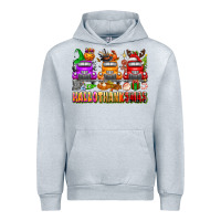 Heather Grey Hallothanksmas trucks Urban Hoodie - texasbilliewilder