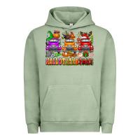 Pigment Oil Green Hallothanksmas trucks Urban Hoodie - texasbilliewilder