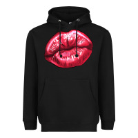 Black lips mark Heavyweight Hoodie - NancyCooperArtShop