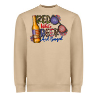 Red White Beer And Boozed Heavyweight Sweatshirt | Teevron