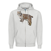 Dove Grey Bobcat Zipper Hoodie - LillyAllenDesigns