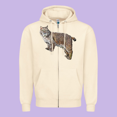 Bobcat Zipper Hoodie Designed By Lillyallendesigns