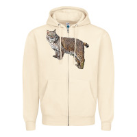 Sandshell Bobcat Zipper Hoodie - LillyAllenDesigns