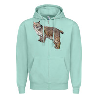 Seafoam Bobcat Zipper Hoodie - LillyAllenDesigns