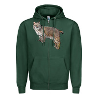Sports Green Bobcat Zipper Hoodie - LillyAllenDesigns