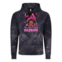 Cloud Black afro messy bun breast cancer warrior Vintage Hoodie - texasbilliewilder