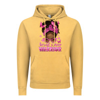 Vintage Mustard afro messy bun breast cancer warrior Vintage Hoodie - texasbilliewilder