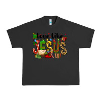 Pigment Black Christmas love like jesus Urban Heavy Tee - FaDigitalArtStudio