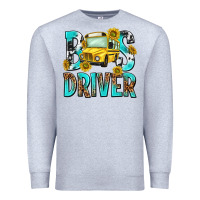 Heather Grey bus driver Premium Sweatshirt - NancyCooperArtShop