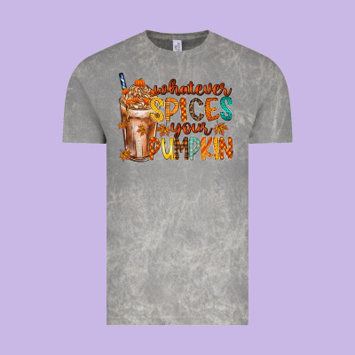 Whatever Spices Your Pumpkin Vintage Tee Designed By Racoondesign