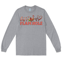 Heather Grey let's flamingle Long Sleeve Tee - Artiststas