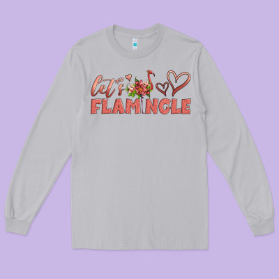 Let's Flamingle Long Sleeve Tee Designed By Artiststas