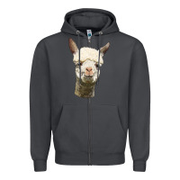 Smoke Alpaca Head Zipper Hoodie - LillyAllenDesigns