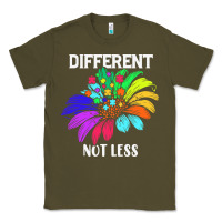 Army Green Different Not Less Daisy Autism Puzzle Classic Tee - CowhideDigitalArt