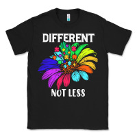 Black Different Not Less Daisy Autism Puzzle Classic Tee - CowhideDigitalArt