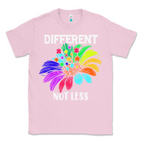 Bubblegum Pink Different Not Less Daisy Autism Puzzle Classic Tee - CowhideDigitalArt