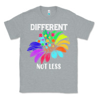 Heather Grey Different Not Less Daisy Autism Puzzle Classic Tee - CowhideDigitalArt