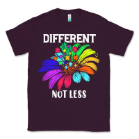 Plum Different Not Less Daisy Autism Puzzle Classic Tee - CowhideDigitalArt