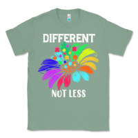 Sage Different Not Less Daisy Autism Puzzle Classic Tee - CowhideDigitalArt