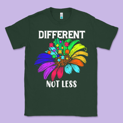 Different Not Less Daisy Autism Puzzle Classic Tee Designed By Cowhidedigitalart