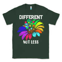 Sports Green Different Not Less Daisy Autism Puzzle Classic Tee - CowhideDigitalArt