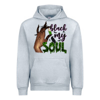 Heather Grey Black my soul Urban Hoodie - NancyCooperArtShop