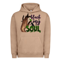 Pigment Burro Black my soul Urban Hoodie - NancyCooperArtShop