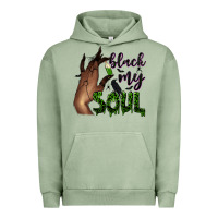 Pigment Oil Green Black my soul Urban Hoodie - NancyCooperArtShop