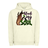 Pigment Pistachio Black my soul Urban Hoodie - NancyCooperArtShop