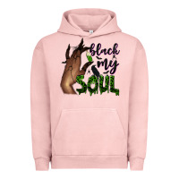 Pigment Salmon Black my soul Urban Hoodie - NancyCooperArtShop