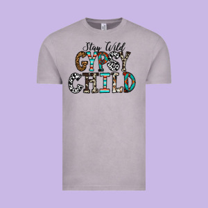 Stay Wild Gypsy Child Vintage Tee Designed By Cowhidedigitalart